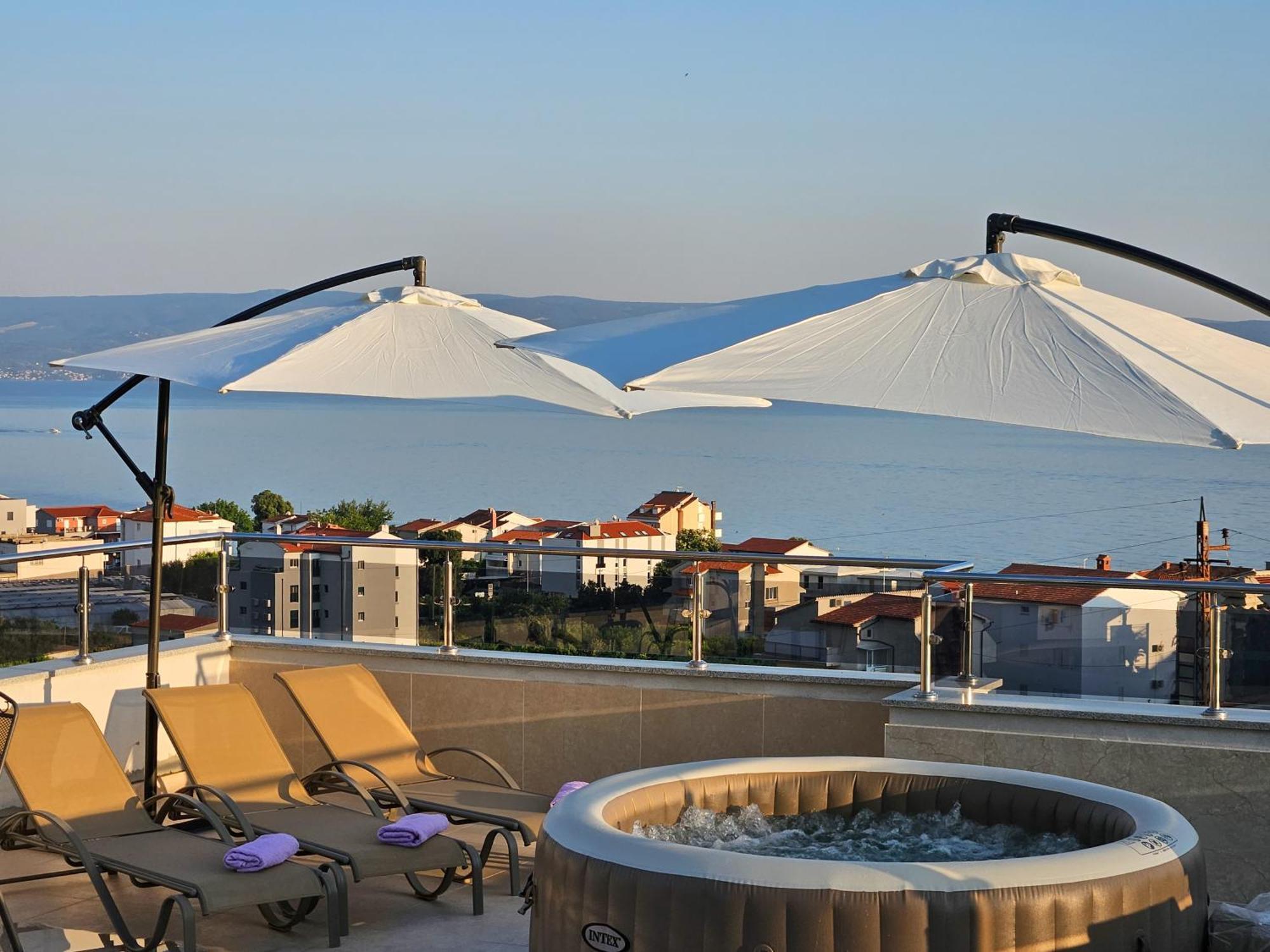 Modern Villa With Jacuzzi, Beautiful Sea View, Near Split! Villa 36A Podstrana Dış mekan fotoğraf